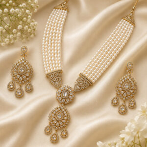 Royal Pearl Kundan Bridal Necklace Set