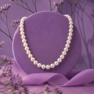 Classic Round White Pearl Beaded Mala for Women